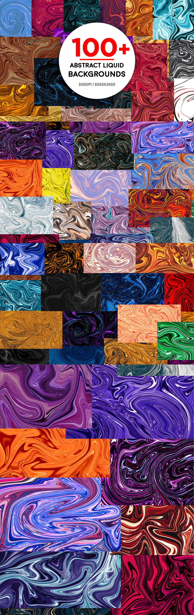 Unique Abstract Liquid Art Backgrounds Bundle Pack - Features Image 1