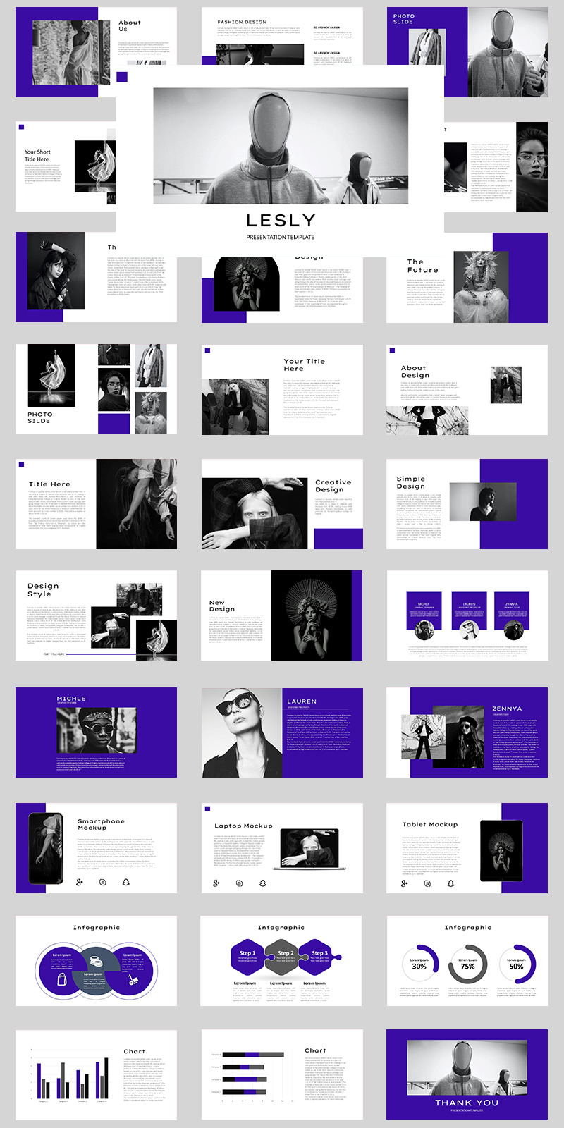 Modello PowerPoint LESLY - Caratteristiche Immagine 1