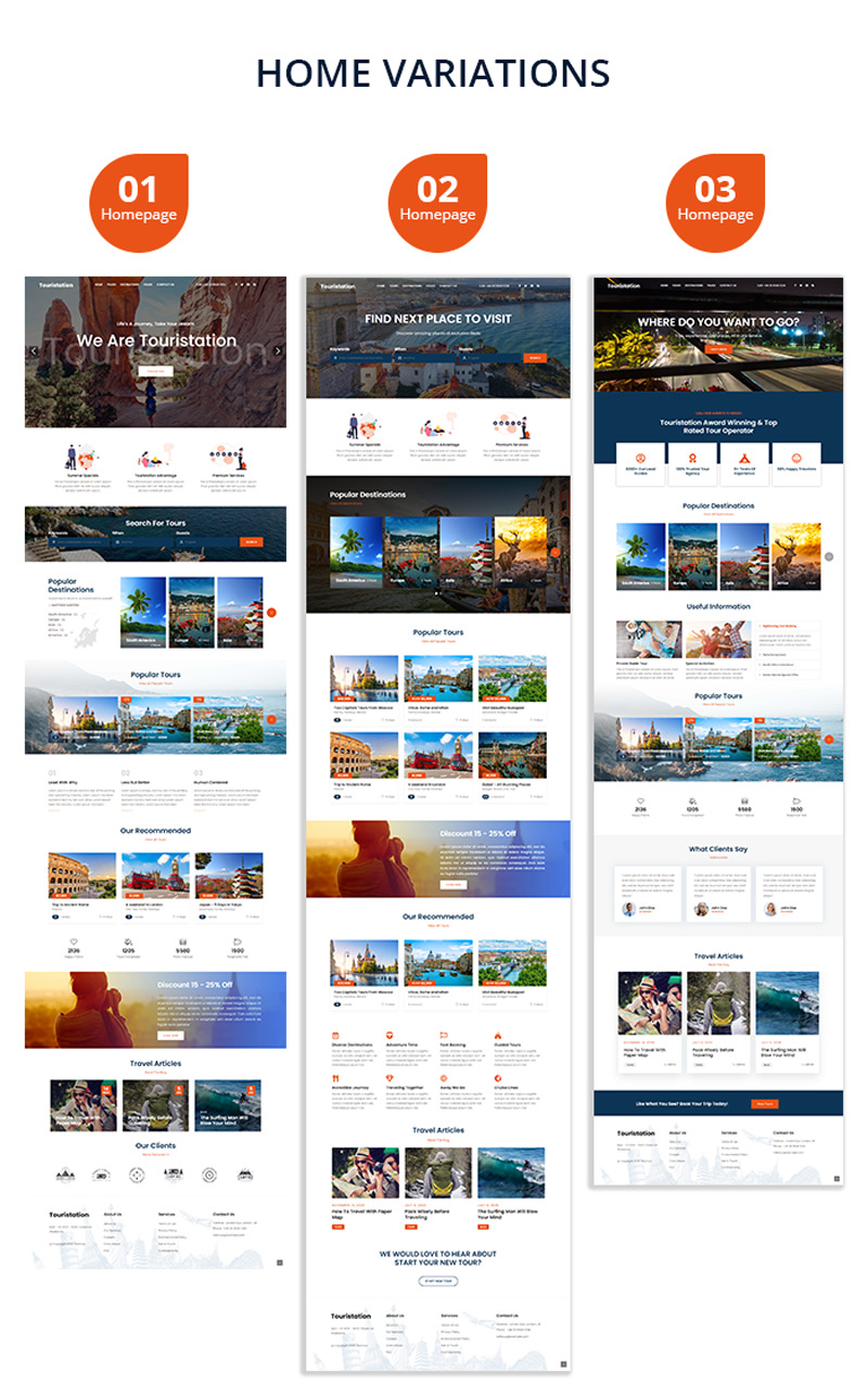 Touristation - Tours and Travel Booking WordPress Theme - Features Image 1