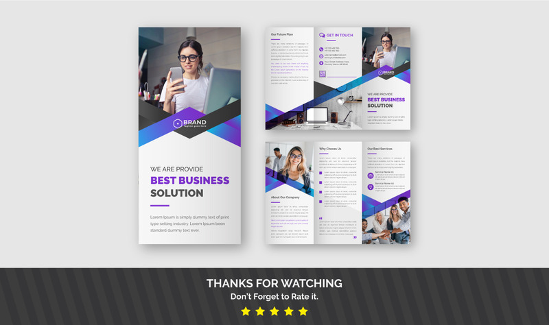 Корпоративный бизнес-маркетинг Trifold Brochure Design - Features Image 1