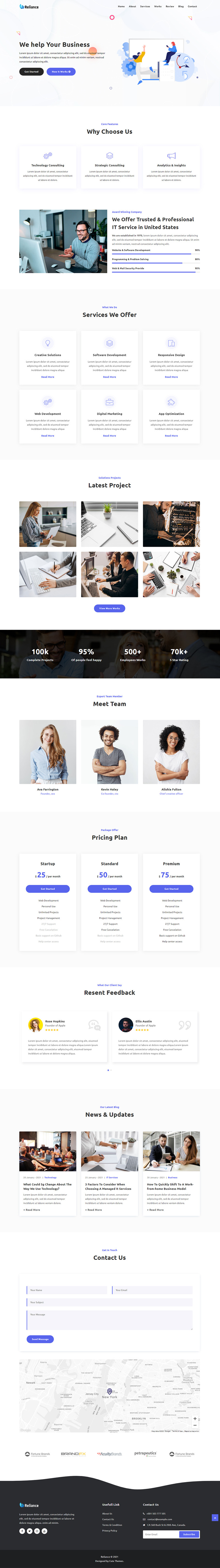 Reliance - Business Agency Landing Page Template - Features Image 1