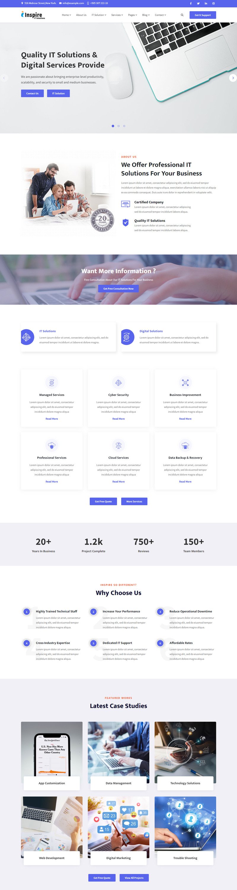 Inspire - 您的企业网站模板的 IT 解决方案 - Features Image 1