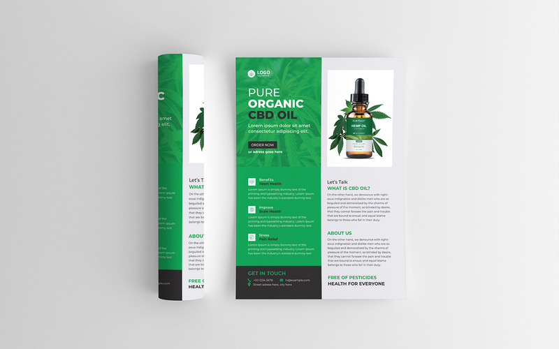 Hemp or Cbd Product Sale Flyer Design - Features Image 1