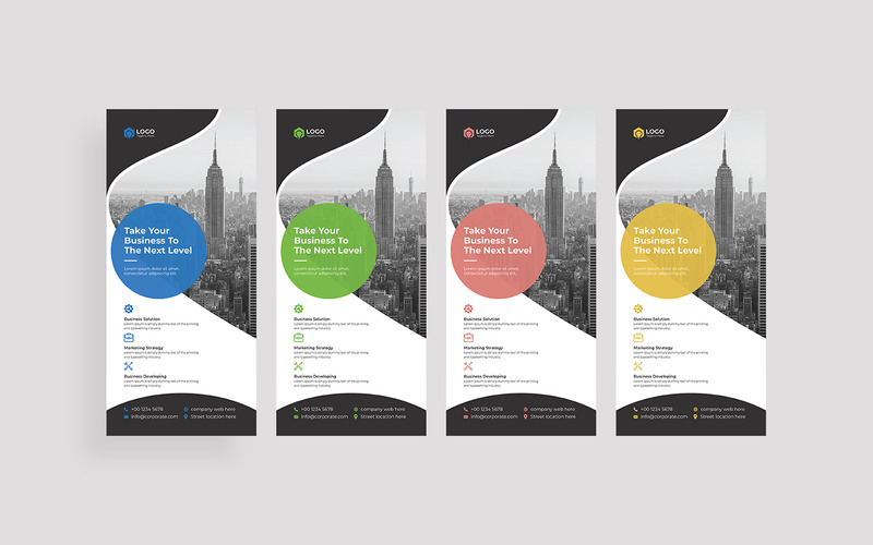 Company Rack Card Modern Corporate Rack Card Template #296439 - TemplateMonster