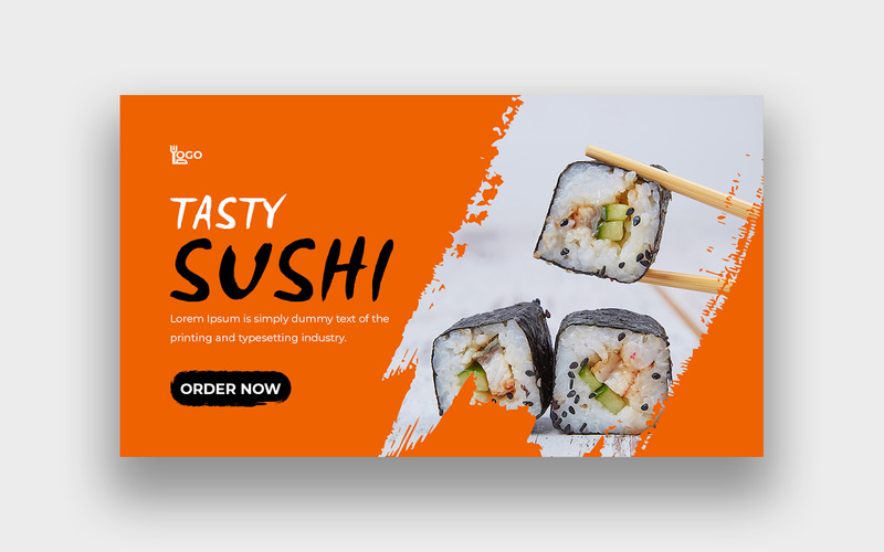 Modern Food YouTube Thumbnail Design Template - Features Image 1