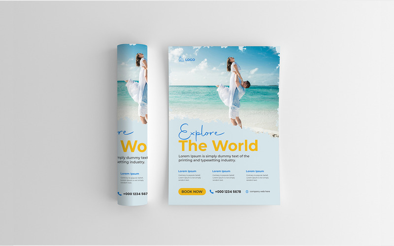 Travel leaflet design template - Features Image 1