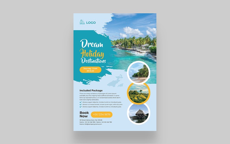 Travel Agency Flyer Poster Design Template - Features Image 1