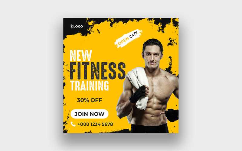 Gym Facebook Instagram Post 296762 TemplateMonster