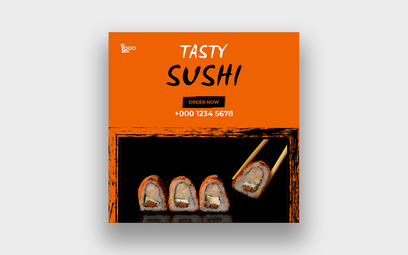 Japanese sushi facebook post bundle - Features Image 2