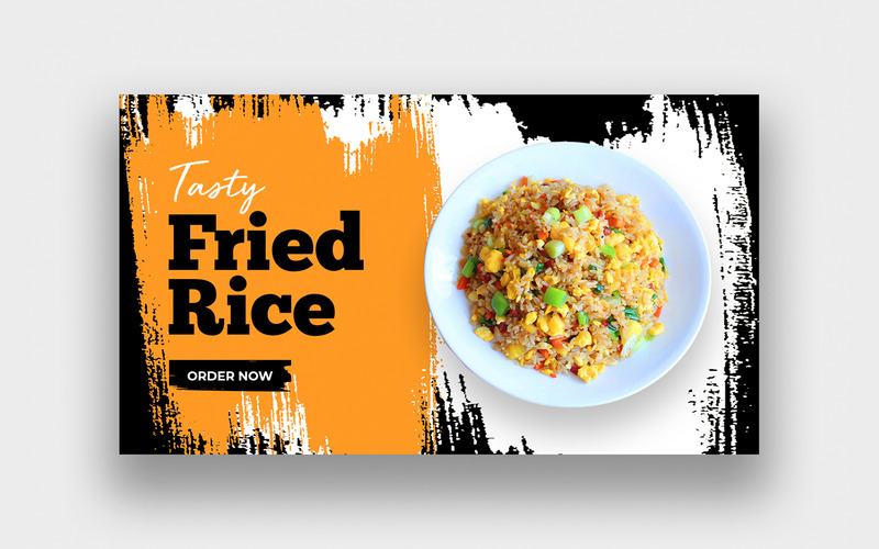Tasty Fried Rice Food YouTube Thumbnail Design - Features Image 1
