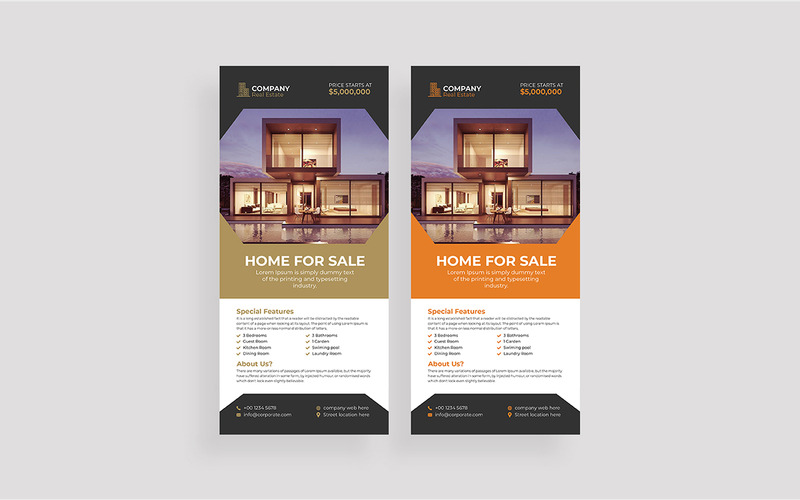 Real Estate Rack Card Template - Features Image 1