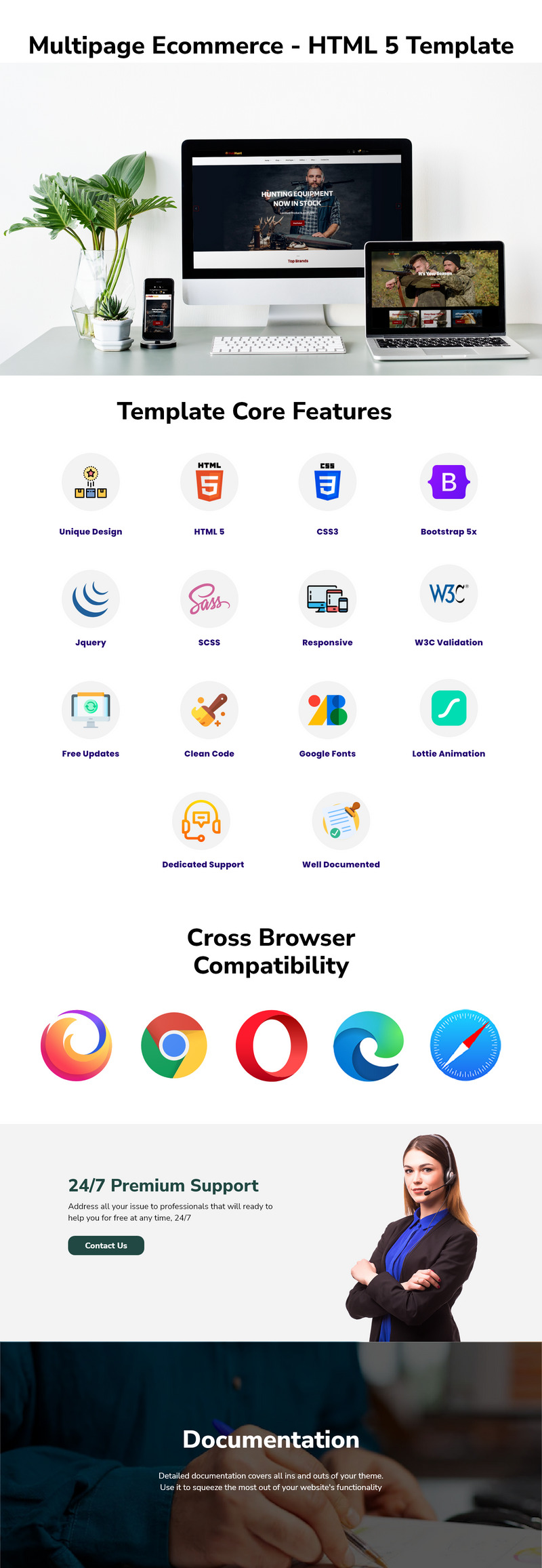 HobHunt - Hunting Gear Store Responsive HTML Website Template
