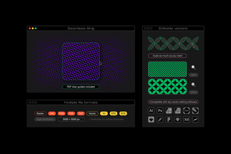 Grassetto geometrico Seamless s Collection Pattern - Caratteristiche Immagine 9