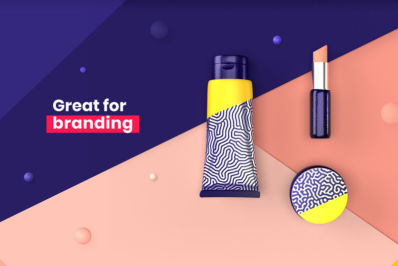 Organico - Modello di raccolta di 120 trame e pennelli - Caratteristiche Immagine 17