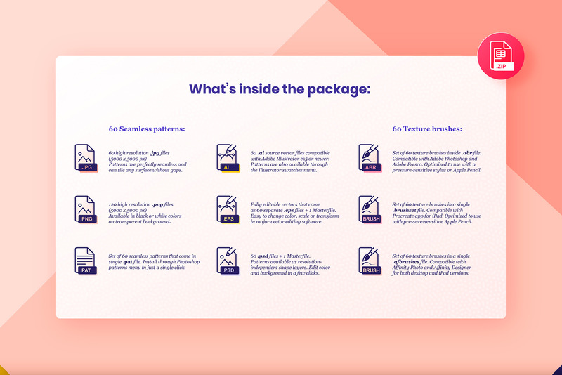 Organico - Modello di raccolta di 120 trame e pennelli - Caratteristiche Immagine 3