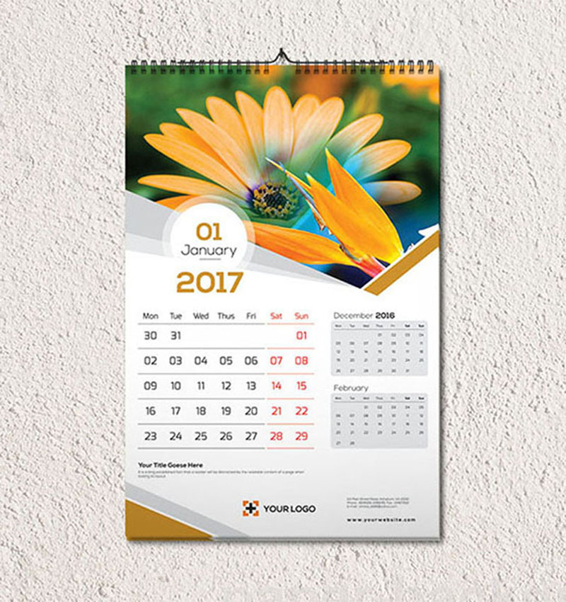 Creative Wall Calendar Template 279193 TemplateMonster