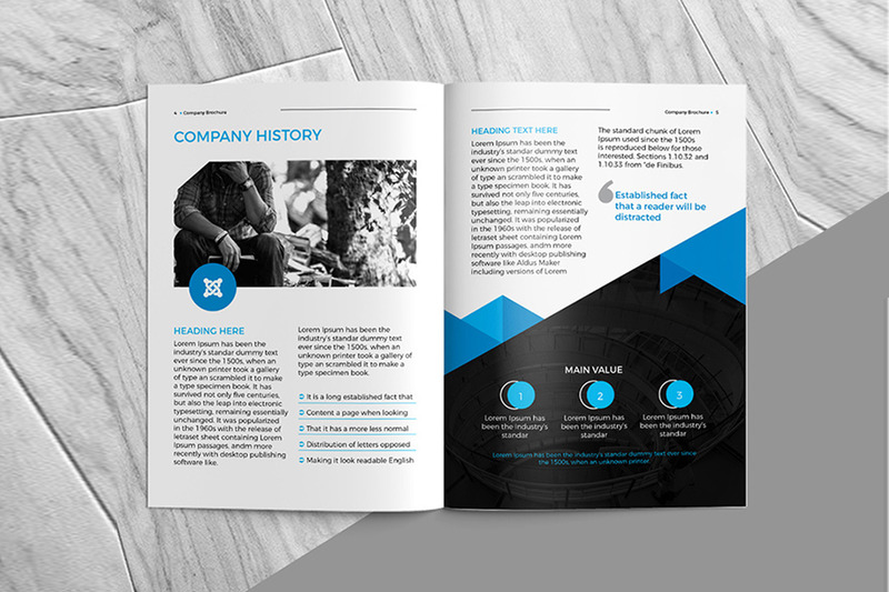 Company Brochure Template Design - Features Image 3
