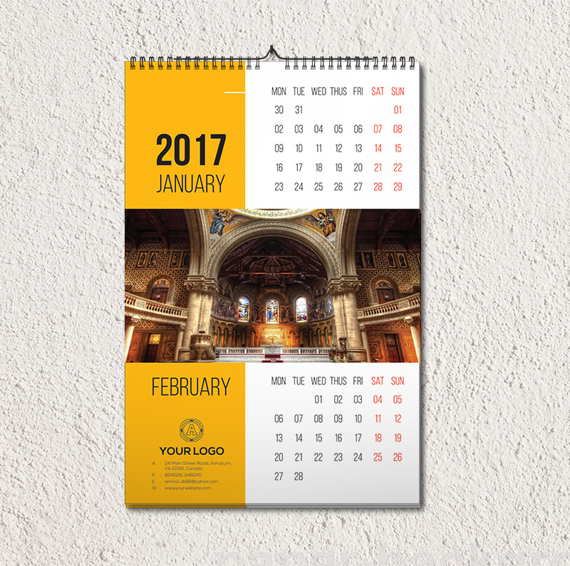 Unique Wall Calendar Template - Features Image 2