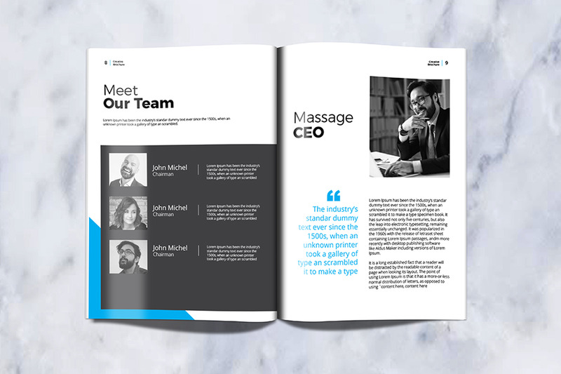 Corporate brochure template with INDD - Features Image 4
