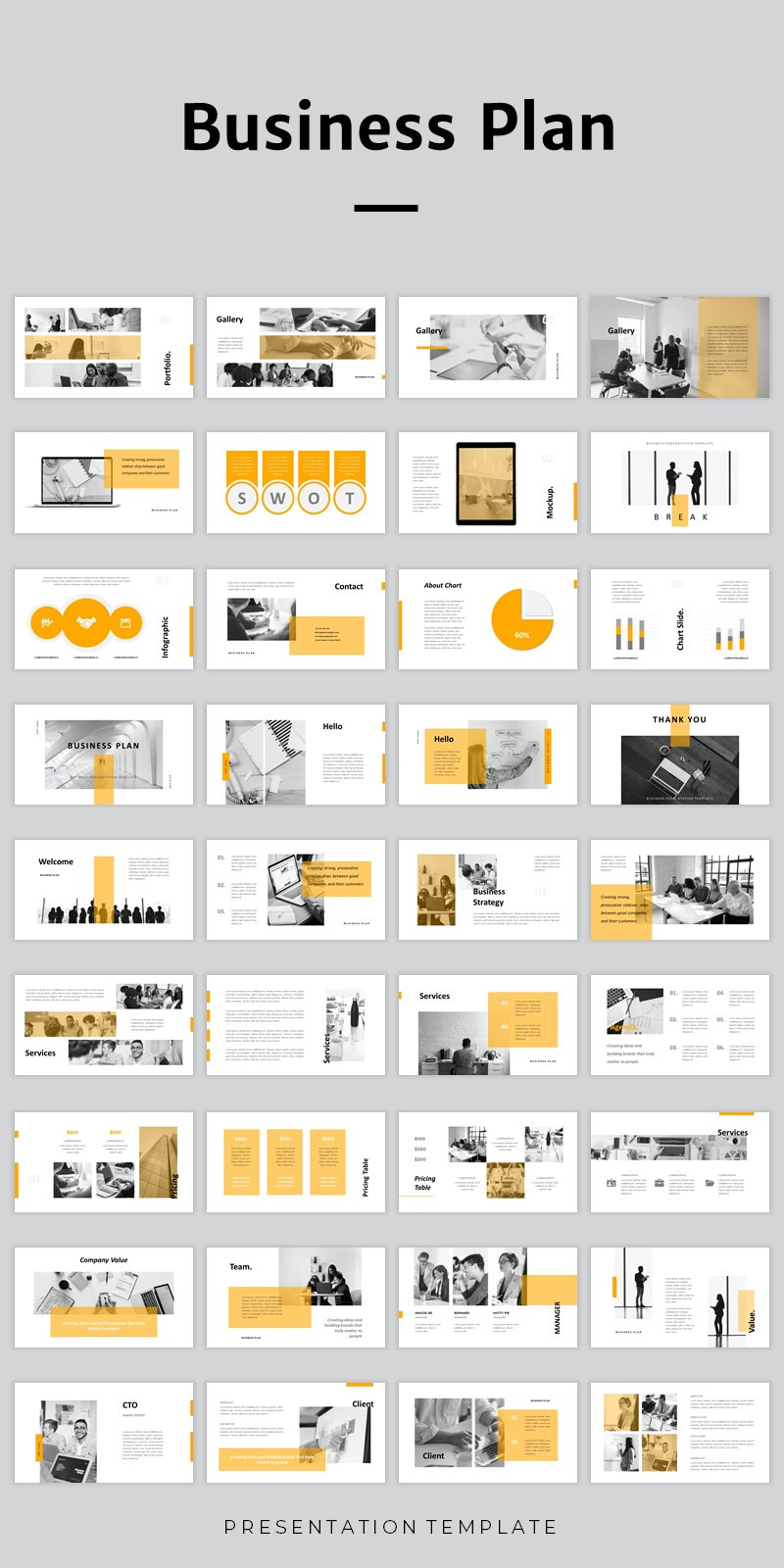 Business Plan - Modèle Keynote - Caractéristiques de l’image 1