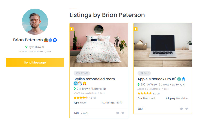 Märken för HivePress — Metriskt styrda märken med automatisk tilldelning - Features Image 3