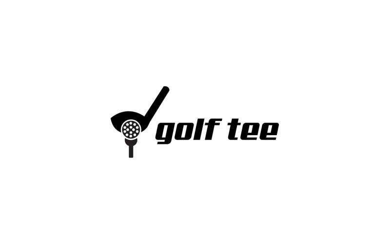 Golf tee logo design template - Features Image 1