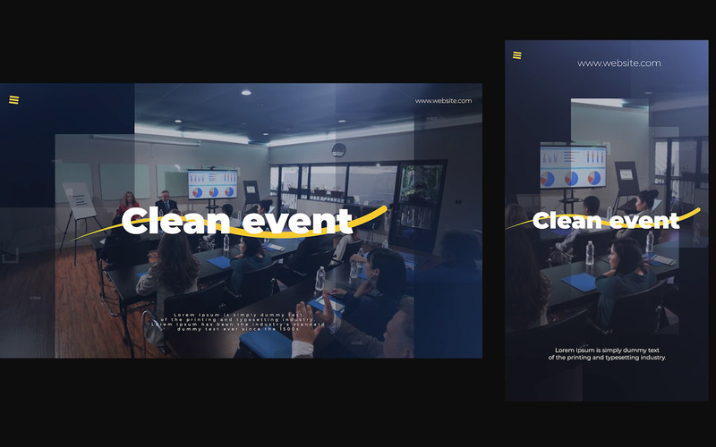 Modello Clean Event After Effects - Caratteristiche Immagine 1