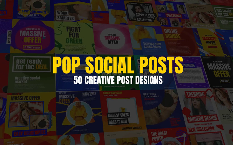 Pop Social Posts: (Mogrt) Premiere Pro template - Features Image 1