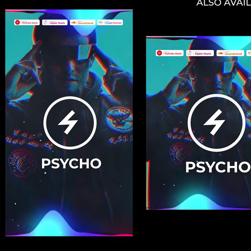 PSYCHO Music Visualizer: After effects template - Features Image 1