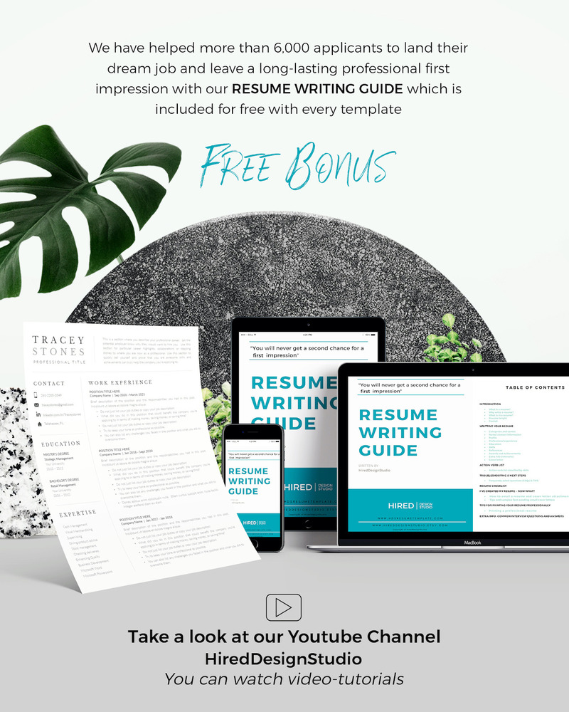 TRACEY - Easy Resume and Cover Letter format for Microsoft Word and Apple Pages. Simple CV - Features Image 8