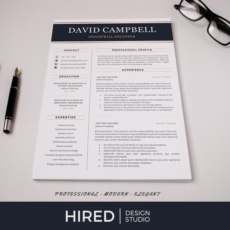 DAVID - Professional Resume  for Engineers. Engineering Resume with Cover Letter & References - Features Image 6