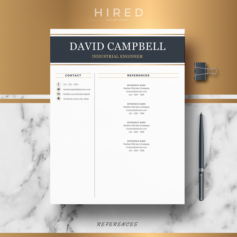 DAVID - Professional Resume  for Engineers. Engineering Resume with Cover Letter & References - Features Image 4