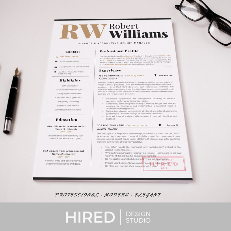 ROBERT - Accountant Sales Resume Format with Cover Letter & References for MS Word and Mac Pages - Features Image 8
