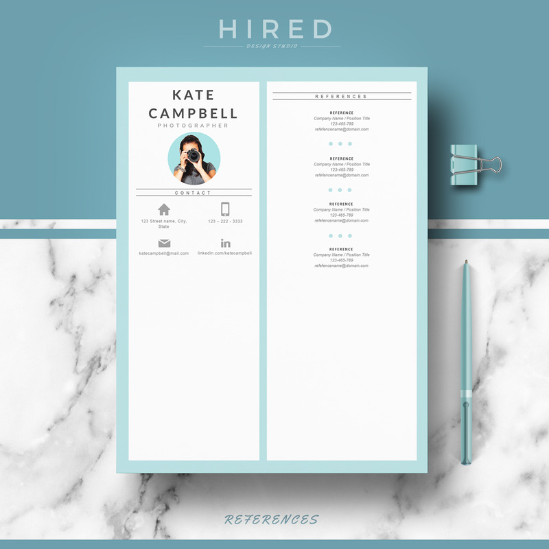 KATE - Creative CV design & Matching Cover Letter and References. Free ...
