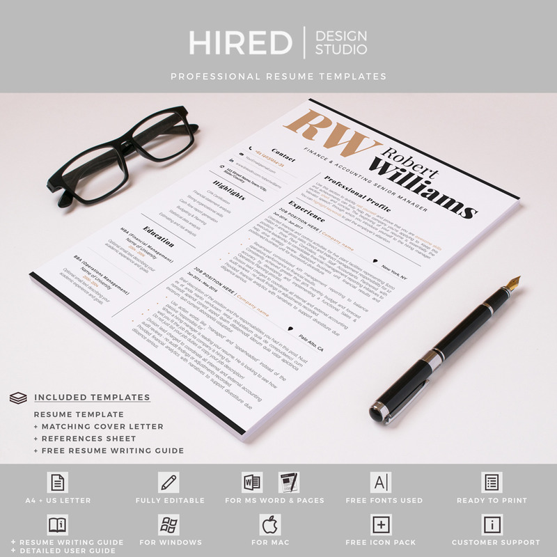 ROBERT - Accountant Sales Resume Format with Cover Letter & References for MS Word and Mac Pages - Features Image 7