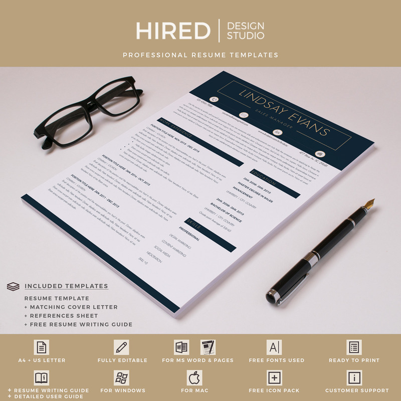 LINDSAY - Sales Manager Professioneel CV, CV-sjabloon + Sollicitatiebrief-sjabloon + Referentiepagina - Features Image 5