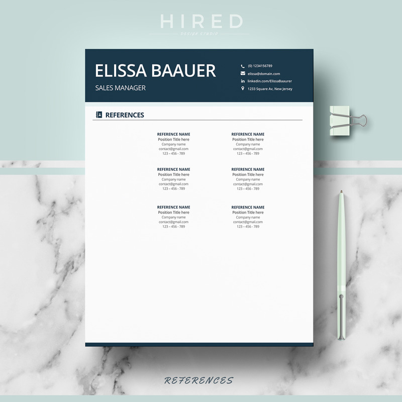 ELISSA - Moderne CV. Professionele Biodata-sjabloon voor MS Word & Pages. CV verkoopmanager - Features Image 4