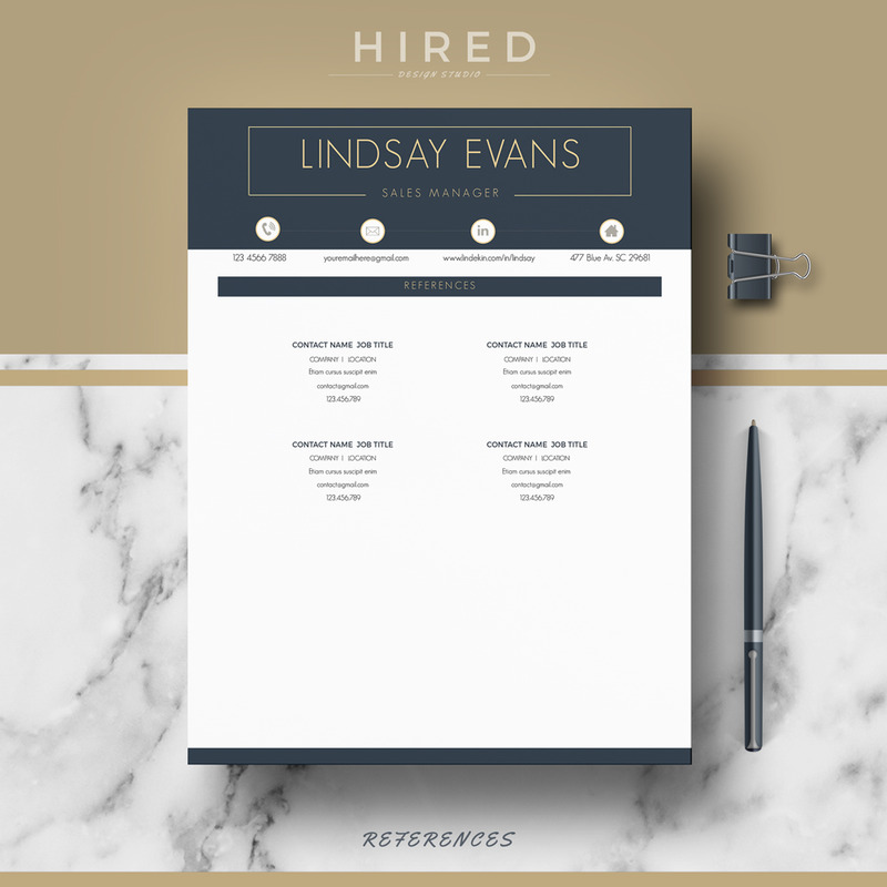 LINDSAY - Sales Manager Professioneel CV, CV-sjabloon + Sollicitatiebrief-sjabloon + Referentiepagina - Features Image 4