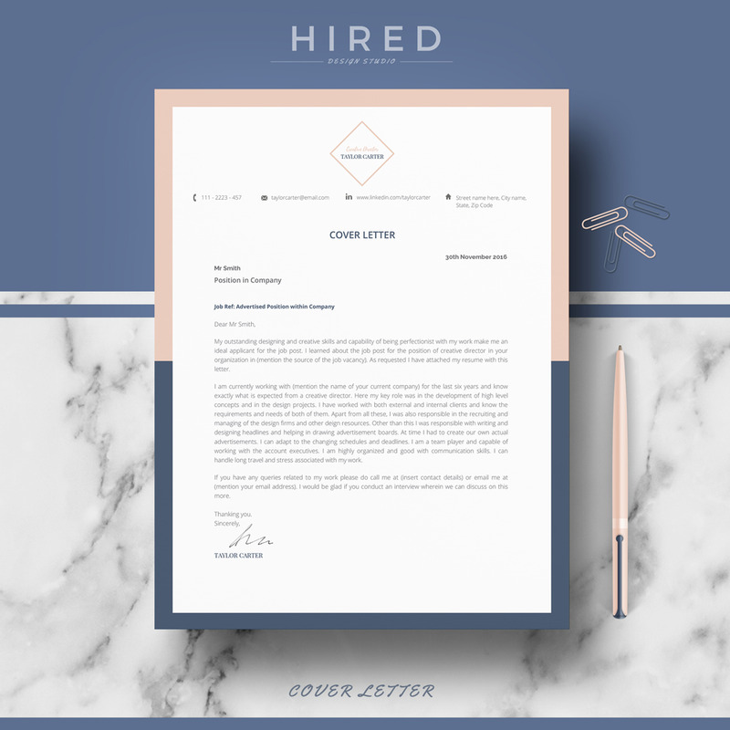 TAYLOR - Creative Curriculum Vitae. Fantastic and Modern CV, Cover Letter Format and References - Features Image 3