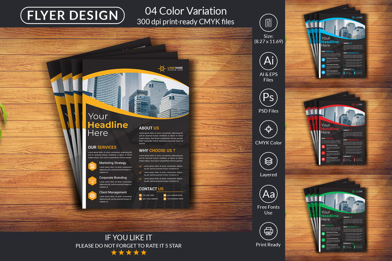 Ontwerpsjabloon bedrijfsflyer V05 - Features Image 1