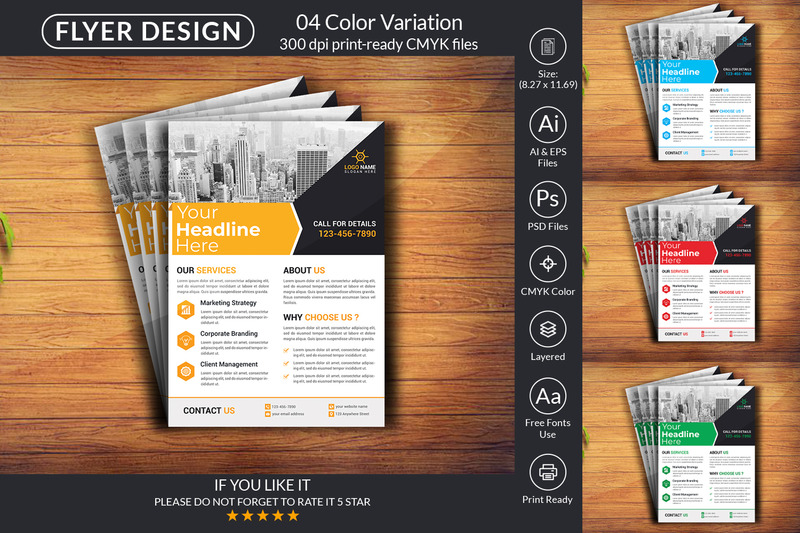 Ontwerpsjabloon bedrijfsflyer V04 - Features Image 1