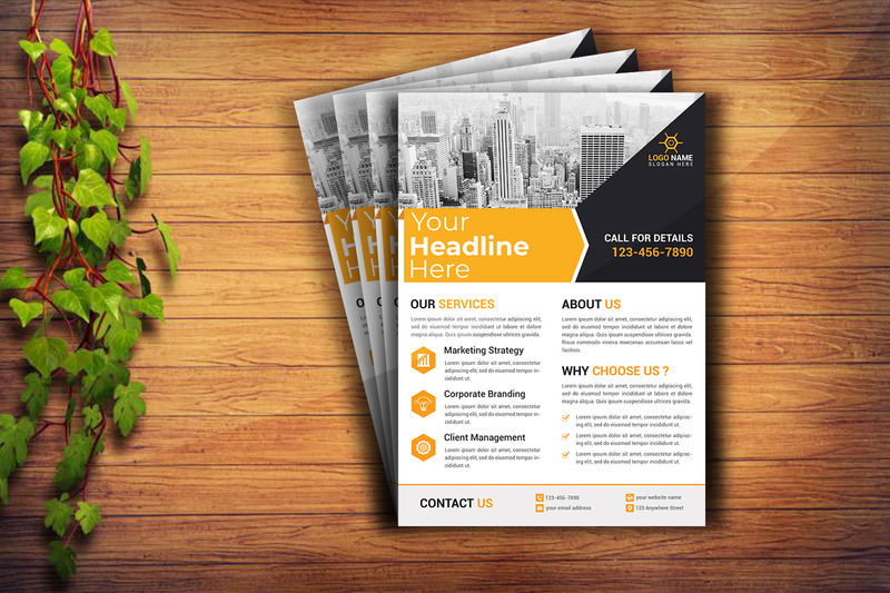 Ontwerpsjabloon bedrijfsflyer V04 - Features Image 3