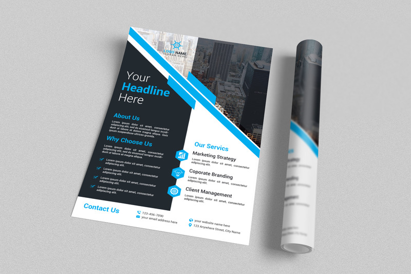 Professionele flyer-ontwerpsjabloon voor bedrijven en bedrijven - Features Image 1