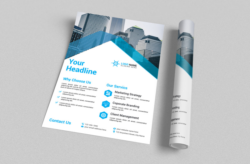Professionele flyer-ontwerpsjabloon voor bedrijven - Features Image 1