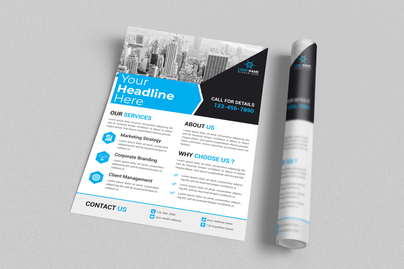 Ontwerpsjabloon bedrijfsflyer V04 - Features Image 2