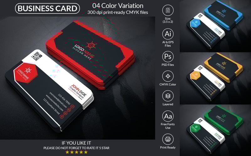 Business Card Design Template Bundle, 25 Business Card Template - Features Image 8