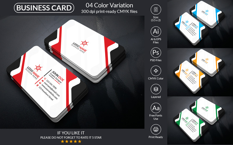 Business Card Design Template Bundle, 25 Business Card Template - Features Image 12