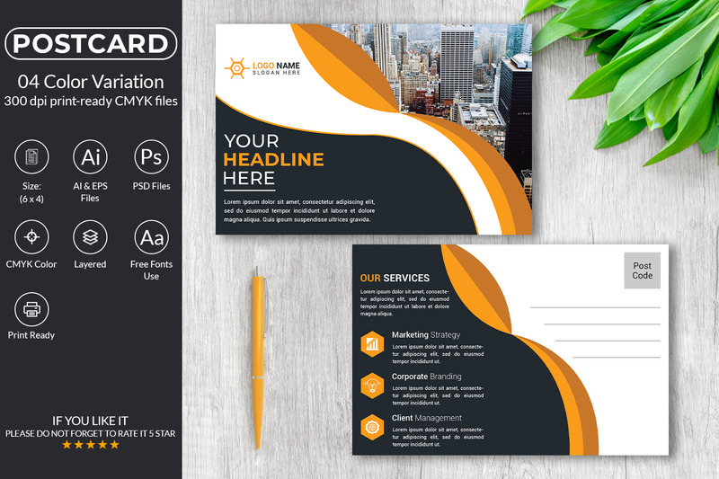 Képeslap Tervező Sablon Vállalat - Features Image 2