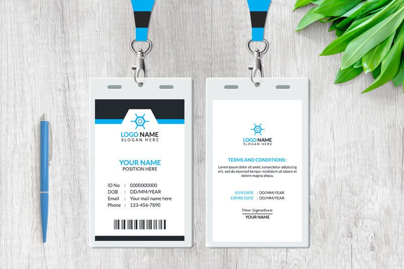 Minimal ID Card Template Design - Features Image 1