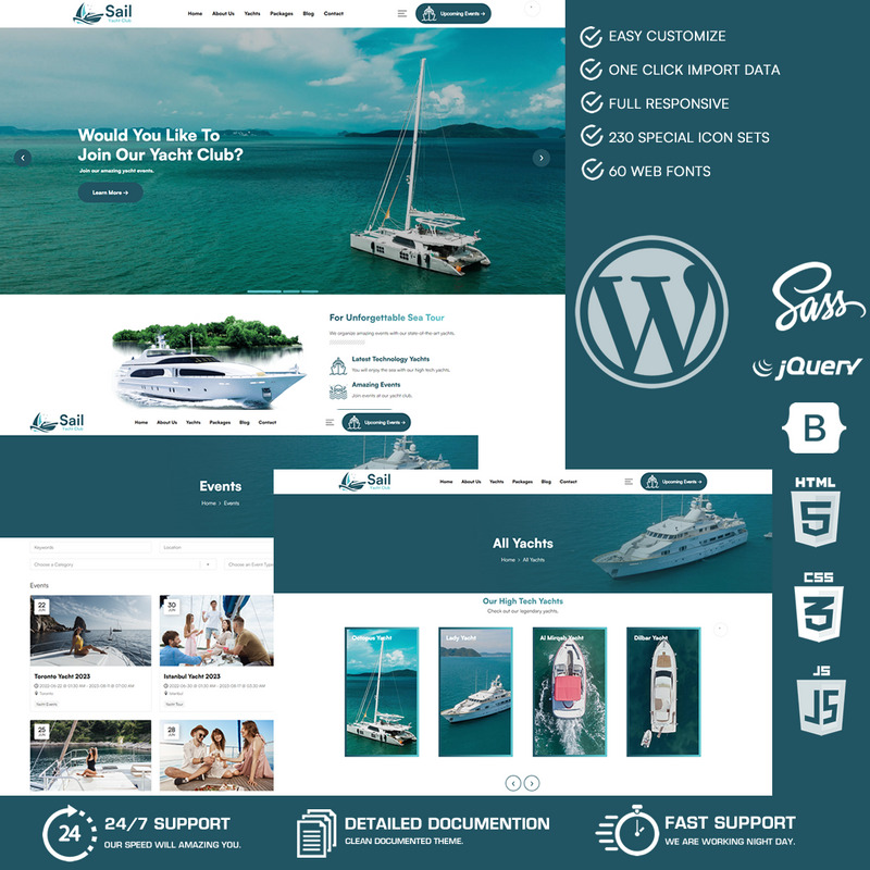 Żagiel - motyw WordPress Yacht Club - Obraz funkcji 1